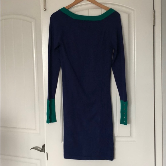 Guess Long Sleeved Ocean Blue Sweater Dress - Picture 3 of 4